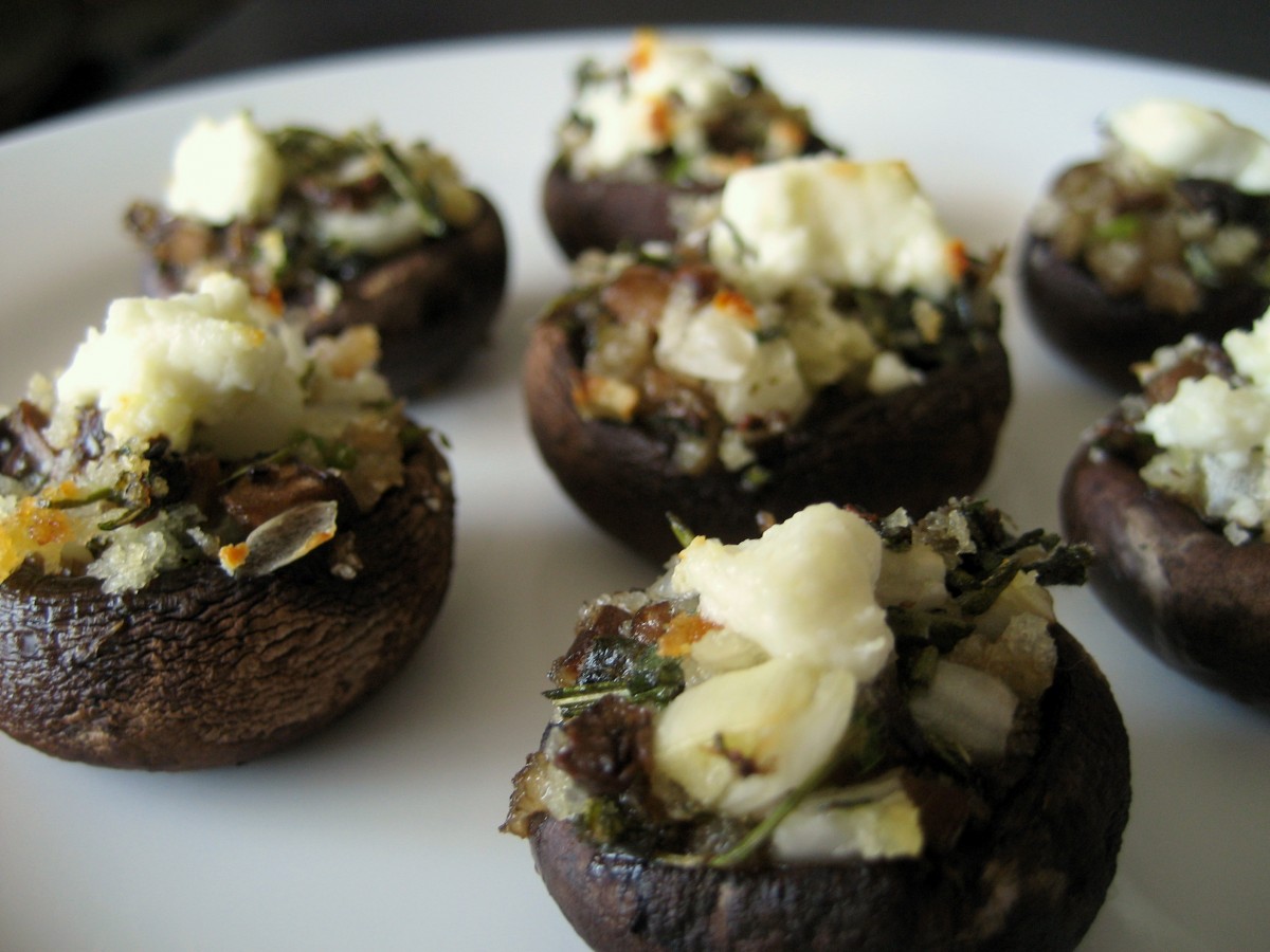 goat cheese and mushrooms meat-free meal