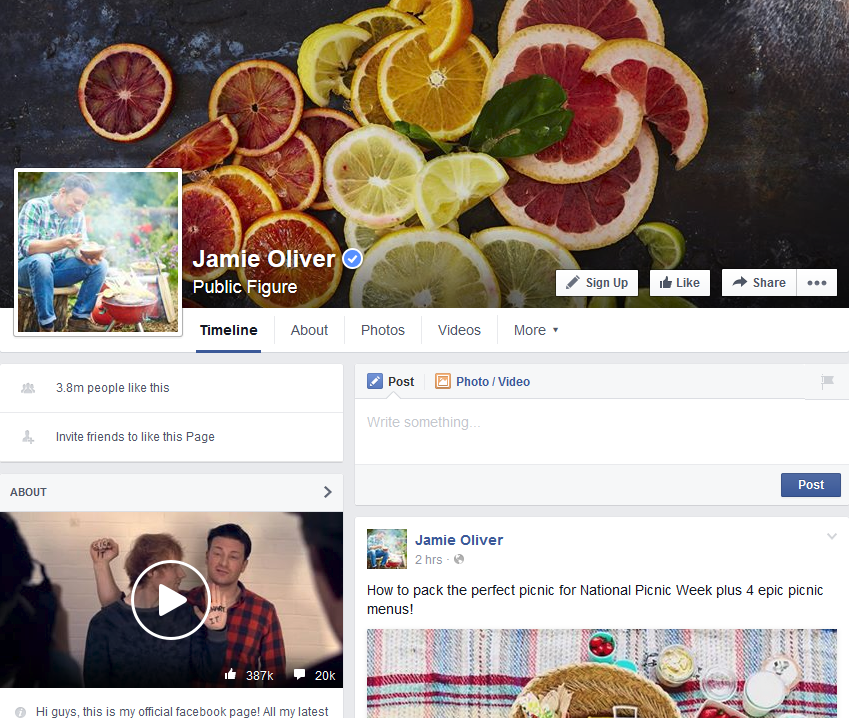 Jamie Oliver Facebook Page