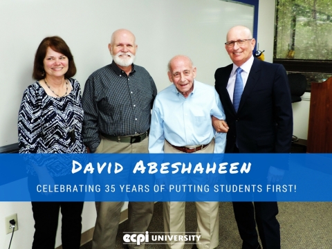 David Abershaheen celebrates 35 years of service with ECPI University by putting students first!