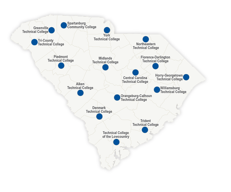 SC Community College Map