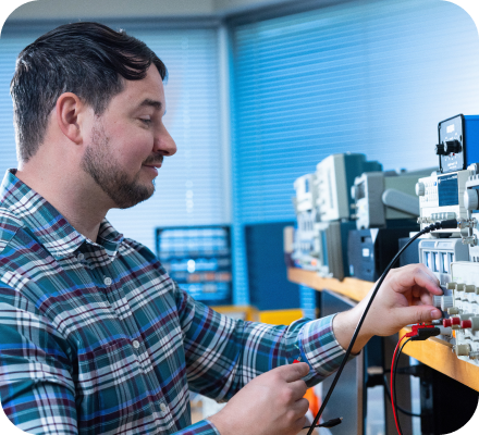 Students working in engineering labs