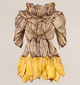 Wearable banana peel dress