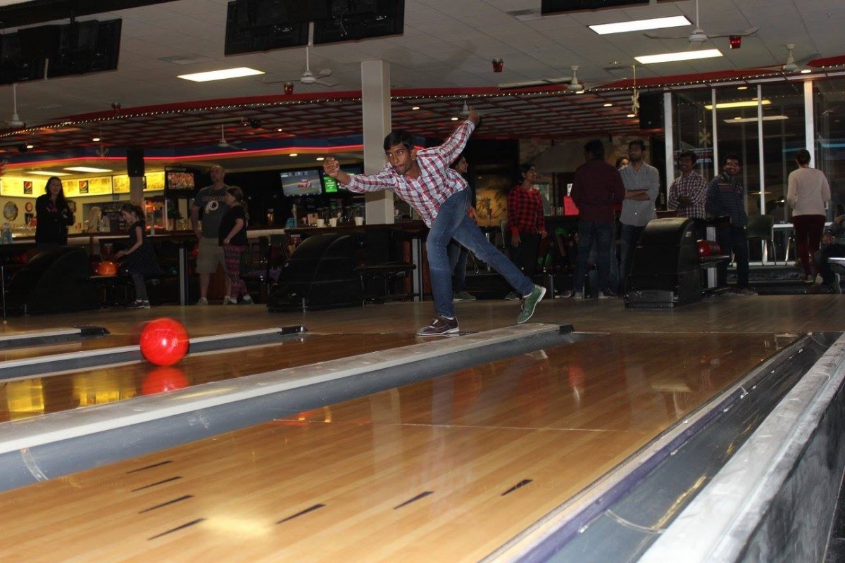 International ECPI University student bowling