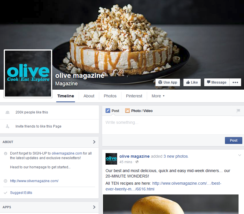 Olive Magazine Facebook